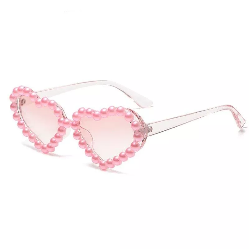 Pearl Sunglasses Women Heart Shaped Luxury Diamond Candy Color Punk Sun Glasses Ladies Lunette De Soleil Femme Eyewear gafas Pearl Sunglasses Women Heart Shaped Luxury Diamond Candy Color Punk Sun Glasses Ladies Lunette De Soleil Femme Eyewear gafas