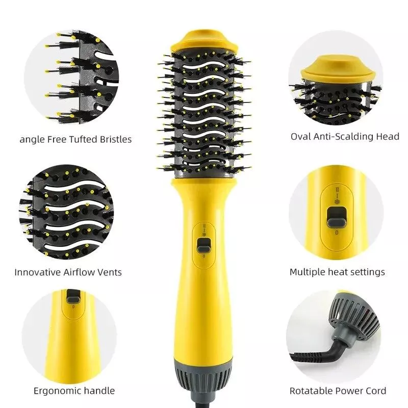 3 In 1 Hot Air Spin Brush Curling Straightening Hair Dryer Brush Styling Auto-Rotating Blow Dryer Volumizer One-Step Hair Dryers 3 In 1 Hot Air Spin Brush Curling Straightening Hair Dryer Brush Styling Auto-Rotating Blow Dryer Volumizer One-Step Hair Dryers