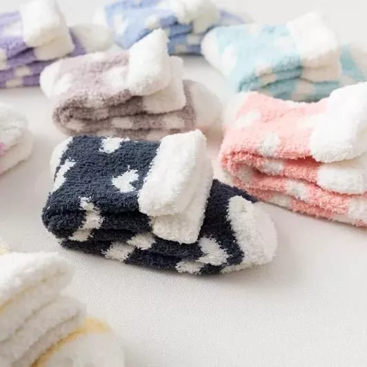 Warm Fuzzy Women Socks Candy Color Cute Heart Pattern Winter Kawaii Thick Fluffy Terry Cute Cotton Socks Christmas Korean Gift Warm Fuzzy Women Socks Candy Color Cute Heart Pattern Winter Kawaii Thick Fluffy Terry Cute Cotton Socks Christmas Korean Gift