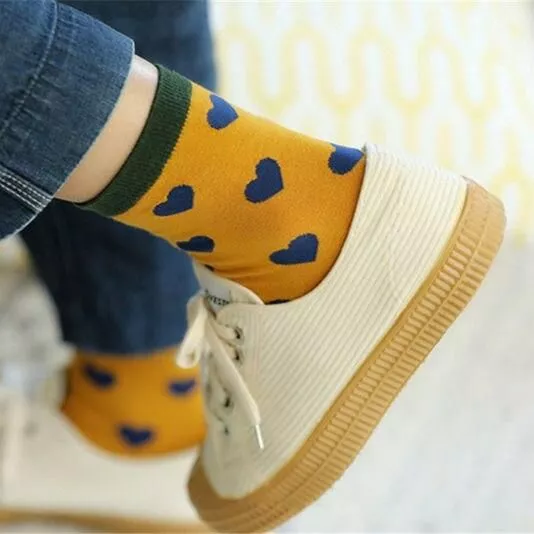 Harajuku Colorful Love Heart Patterned Socks Happy Funny Preppy Style Cute Mori Girl Casual Daily Sokken Dropship Harajuku Colorful Love Heart Patterned Socks Happy Funny Preppy Style Cute Mori Girl Casual Daily Sokken Dropship