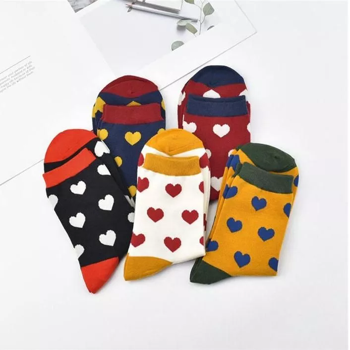 Harajuku Colorful Love Heart Patterned Socks Happy Funny Preppy Style Cute Mori Girl Casual Daily Sokken Dropship Harajuku Colorful Love Heart Patterned Socks Happy Funny Preppy Style Cute Mori Girl Casual Daily Sokken Dropship