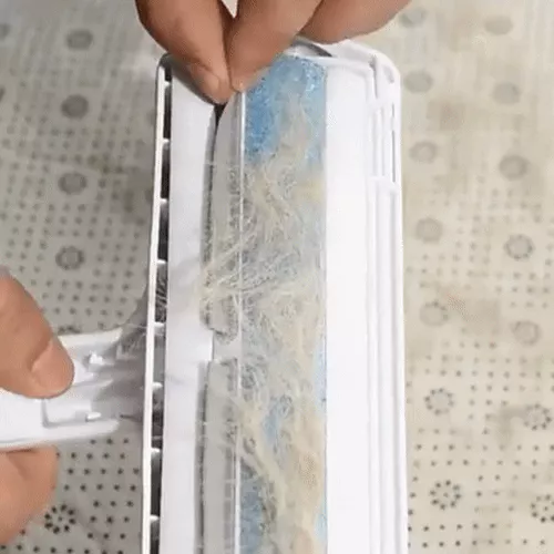 Efficient Pet Hair Remover Roller with Self-Cleaning Base