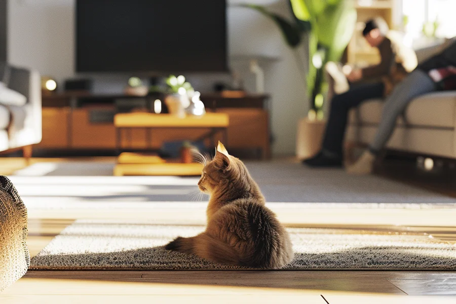 cleaning litter box