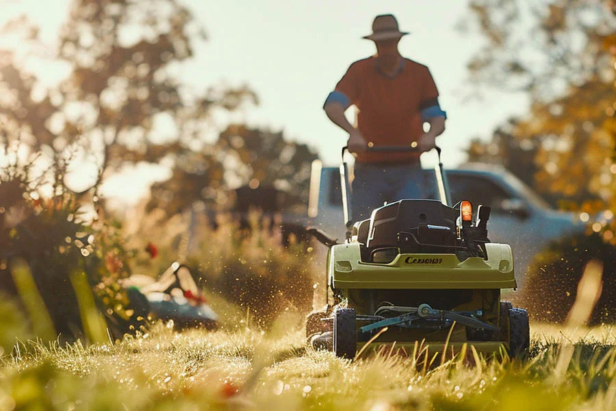 mowing lawn machine