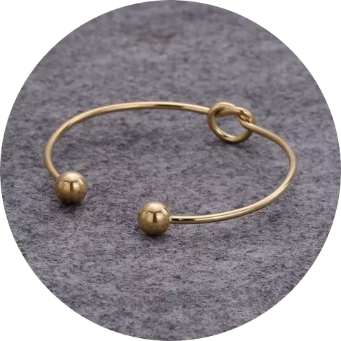 Buddhist Stainless Steel Knot Bracelet Des